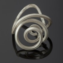 silver sculptural ring